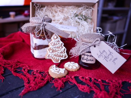 Tasty Glintwein and Sweets for Christmas In the Jarの写真素材