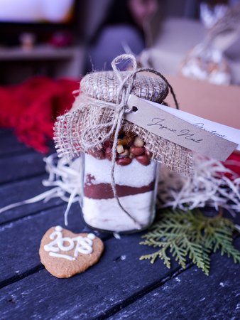Tasty Glintwein and Sweets for Christmas In the Jarの写真素材