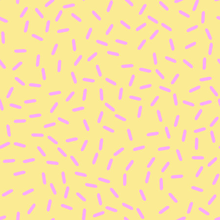 Line art vector illustration of pink, brown, yellow, blue colors ice cream sprinkles in pastel...
