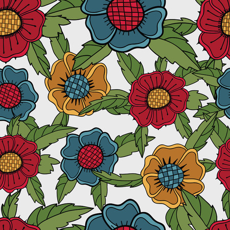 Floral seamless patternのイラスト素材