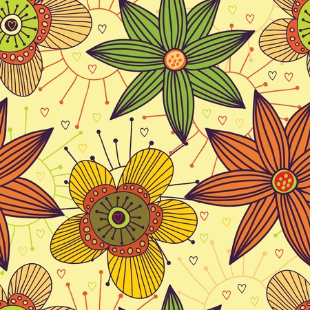 Floral seamless pattern のイラスト素材