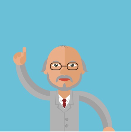 Old professorのイラスト素材