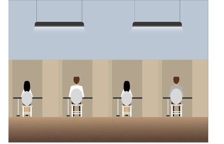 Business people working in officeのイラスト素材