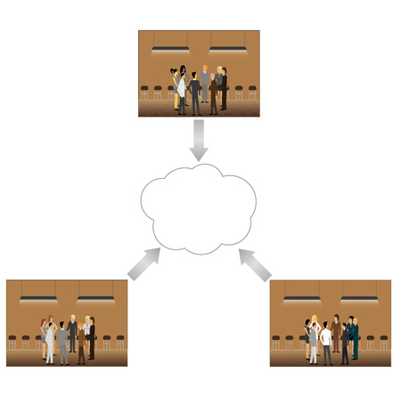 Business teams discussions generate ideasのイラスト素材