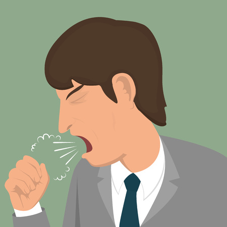 Coughing man iconのイラスト素材