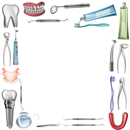 Vector poster background template for dental clinicのイラスト素材