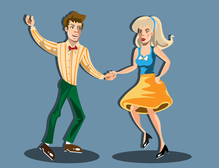 couple dancing isolatedのイラスト素材