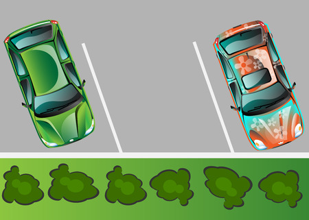 City parking vector banner.のイラスト素材