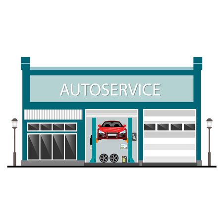 Auto service centerのイラスト素材