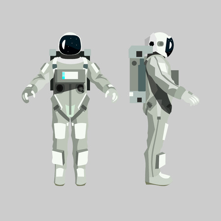 Astronaut isolated on white background.のイラスト素材