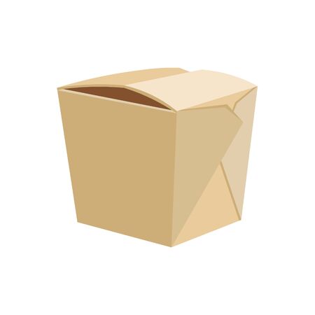 Chinese restaurant take-out box Vector illustration.のイラスト素材