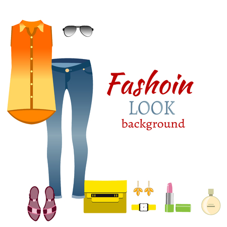 Fashion look backgroundのイラスト素材