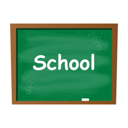 Empty blank school green chalkboard isolatedのイラスト素材