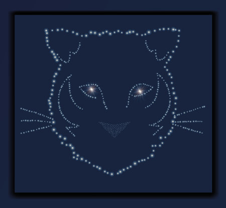 Abstract posters with glowing head tiger.のイラスト素材