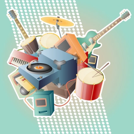 music abstract vector illustrationのイラスト素材