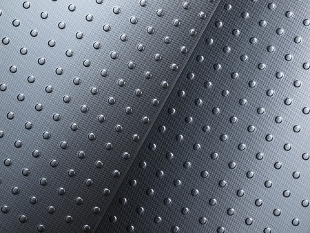 closeup of stainless steel interior floor panelsの写真素材