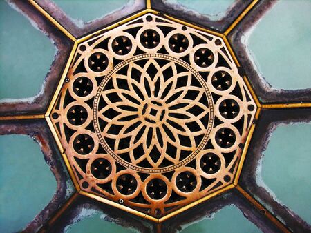 An ornament on a floor of the Galleria Vittorio Emanuele II  inの写真素材