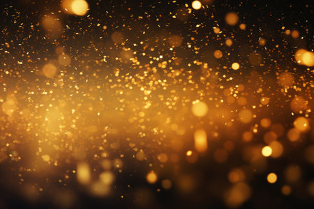 Background of gold and bronze sequins, a place for textの素材
