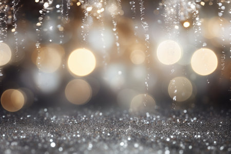 Background of silver sequins, a place for textの素材
