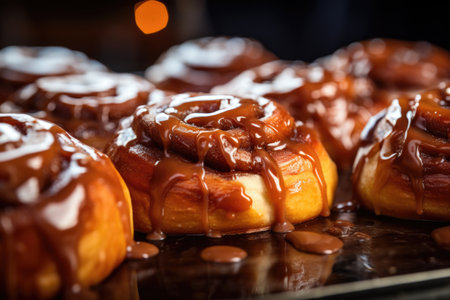 Cinnamon rolls, cinnabon in the ovenの素材