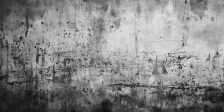 Banner with grunge background of black and white concreteの素材