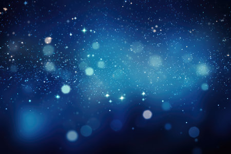 Blue glitter background, space for textの素材