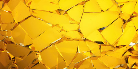Banner with yellow broken glass, texture, background imageの素材