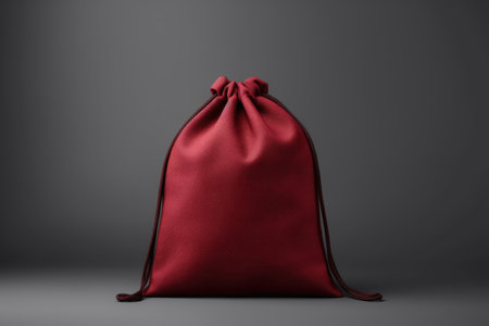 Textile bag for jewelry in red color, storage packagingの素材