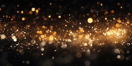 Banner with a background image of gold and black sequins, Christmas backgroundの素材