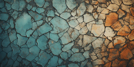 Old surface with cracked paint, bannerの素材