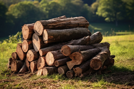 Forest cutting. Wood harvesting woodworking industryの素材
