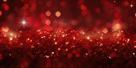 Banner with a background image of red sequins, Christmas backgroundの素材