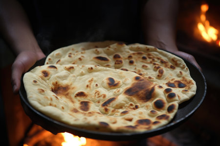 Baking Arabs India. Pakistan Naan Roti Parata, breadの素材