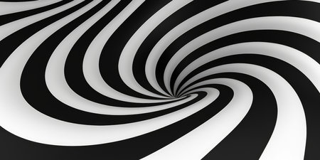 Black and white Spiral hypnotic whirlpool shape, Hypnotize background, Psychedelic hypnosis swirlの素材