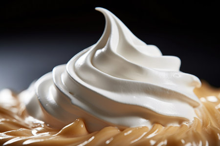 French vanilla meringue cookies on white backgroundの素材