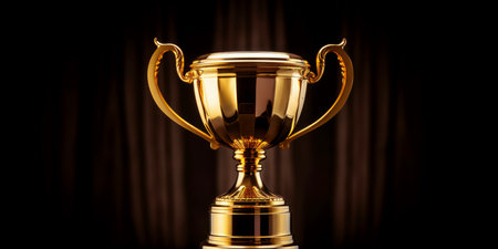 Golden Trophy Cup bowl with handlesの素材