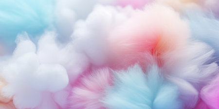Bright multicolored cotton candy, bannerの素材