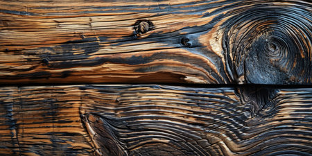 Banner with a wooden surface made of planks, top viewの素材