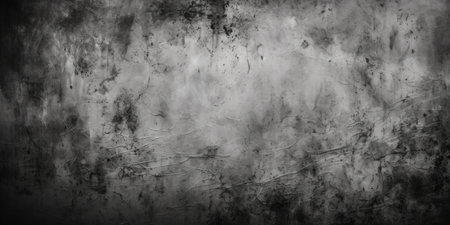 Banner with grunge background of black and white concreteの素材