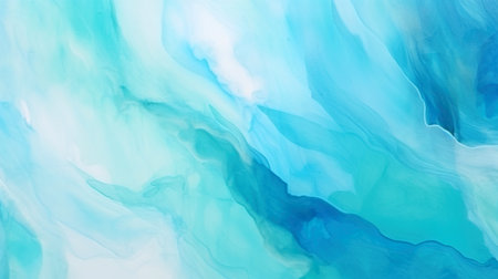 Abstract watercolor paint background by teal color blue and green with liquid fluid texture for backgroundの素材