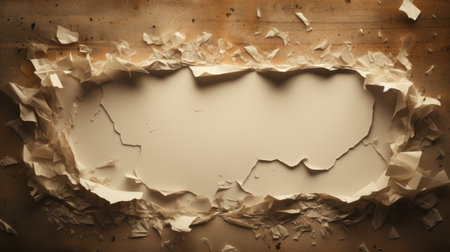 A piece of paper that was torn off in the middle, a place for textの素材