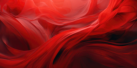 Flowing abstract red transparent silk , banner background imageの素材