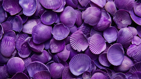 A pile of purple shells, beautiful, exquisiteの素材
