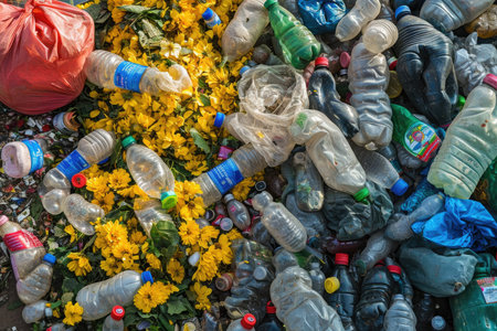 Plastic garbage in nature. Rethinking waste. Transition to a closed-loop economy and responsible consumptionの素材