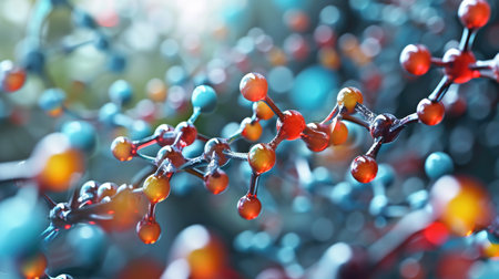 Science Molecule, Molecular DNA Model Structureの素材