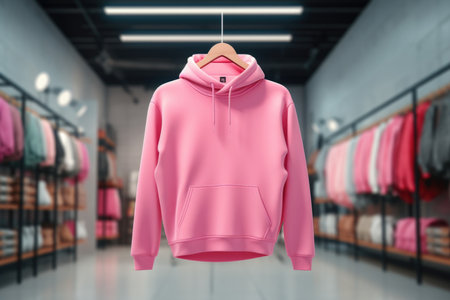 Empty mock-up of a hoodie for printing in the storeの素材