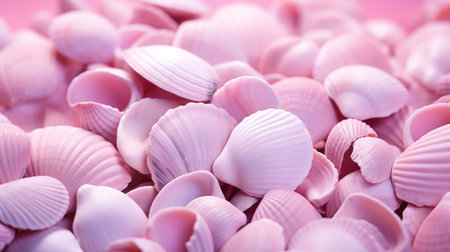 A pile of pink shells, background imageの素材