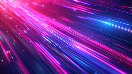 Vibrant pink and blue laser lights streaking dynamicallyの素材
