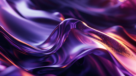 Digital artwork with satin-like textures in purple and magenta tonesの素材