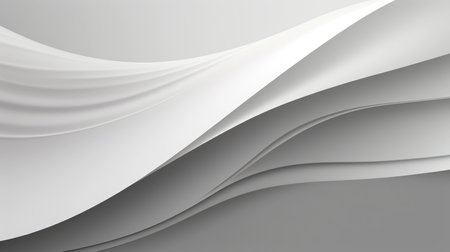 Gray-white abstract background, paper and vector layer element for presentation design.の素材